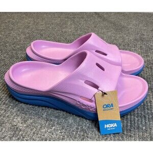 Hoka Ora Recovery 3 Sandals Comfort Slides Women Size 11 / Men 9 Purple Blue NEW